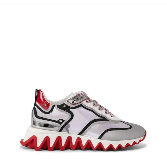 Christian Louboutin. Flash Christian Louboutin Version Silver Patent Flash Paillettes  main image 4